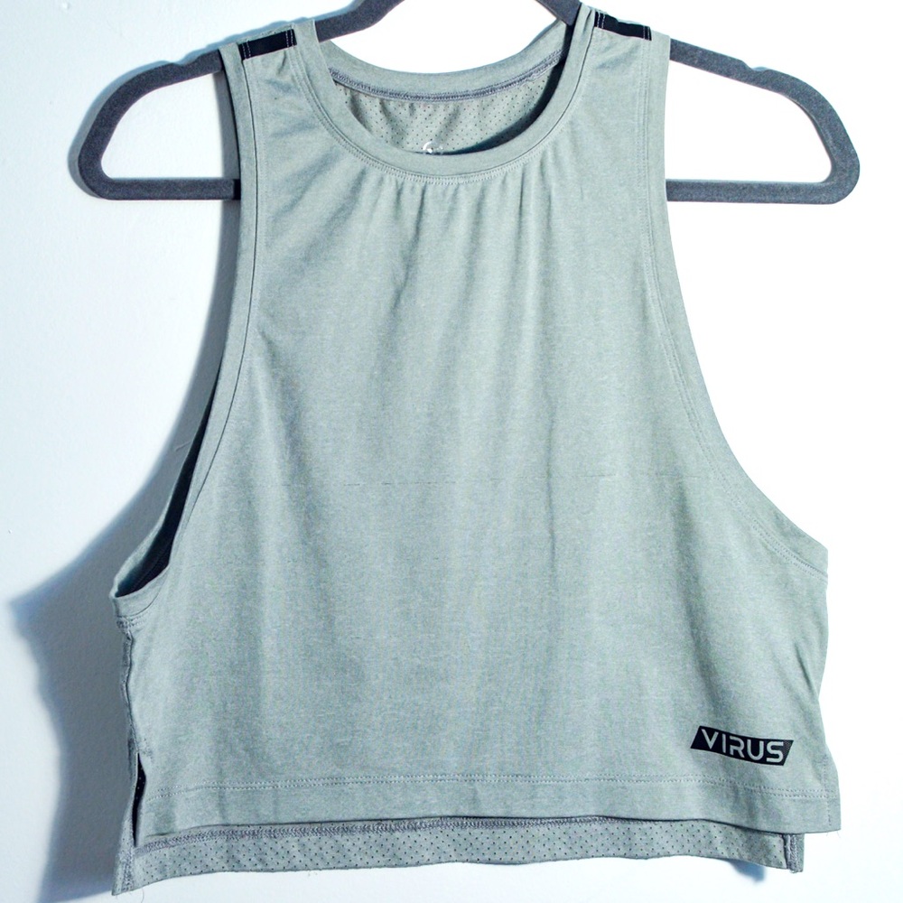 Grey virus athletic tank size s